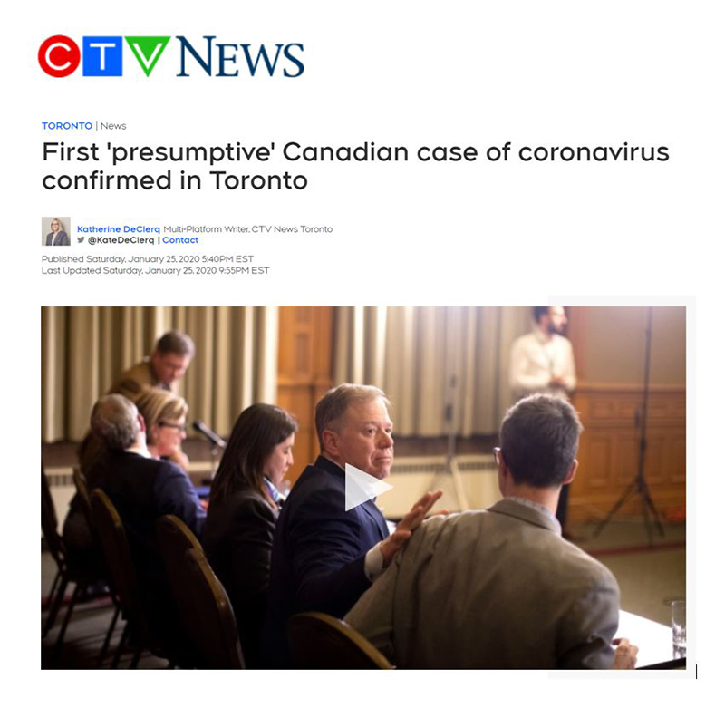 A screengrab from CTV News' website